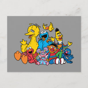 Carte Postale Doux amis de Sesame Street