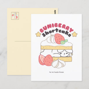 Carte Postale Doux Snuggets : Buniberry Shortcake Delight