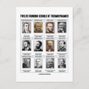 Carte Postale Douze Écoles Fondatrices De Thermodynamique