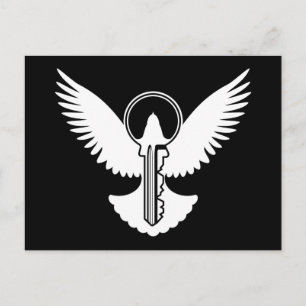 Carte Postale Dove avec clé