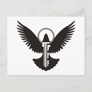 Carte Postale Dove avec clé