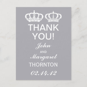 Carte Postale Dove Grey Royal Couple Merci