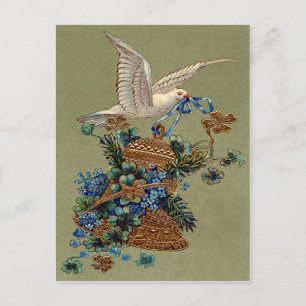 Carte Postale Dove Oublie Moi Pas Quatre Feuilles Clover Bell À 