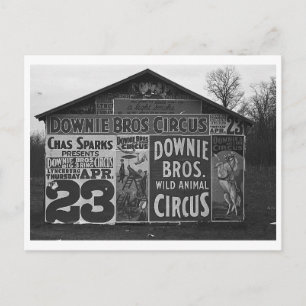 Carte Postale Downie Bros. Affiches de cirque 1936 Vintage