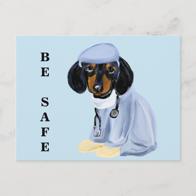 Carte Postale Doxie Docteur (Devant)