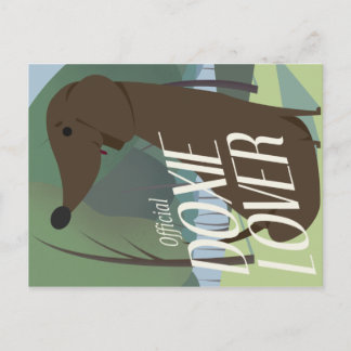 Carte Postale "Doxie Lover officiel" mignon dachshund