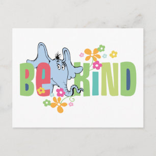 Carte Postale Dr. Seuss Horton entend un Qui!   Soyez Gentil