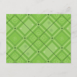 Carte Postale Dr. Seuss   motif carreaux jour de la Saint-Patric