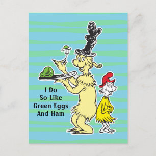 Carte Postale Dr Seuss   Oeufs verts et jambon   Ami et Sam-I-Am