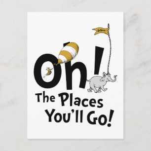Carte Postale Dr. Seuss   Oh, The Places You'll Go! Rétro