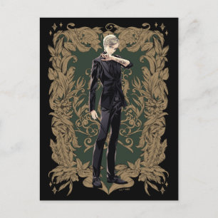 Carte Postale Draco Malfoy anime cadre orné