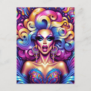 Carte Postale Drag Queen des années 1990