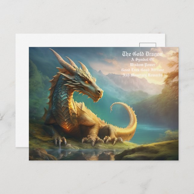 Carte postale Dragon (Devant / Derrière)
