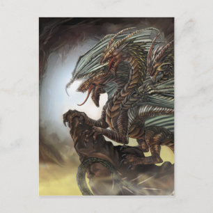 Carte postale Dragon à 3 têtes