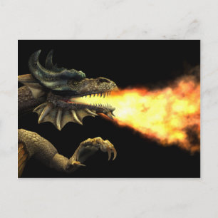 Carte Postale Dragon à souffle de feu