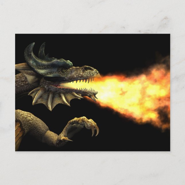 Carte Postale Dragon à souffle de feu (Devant)