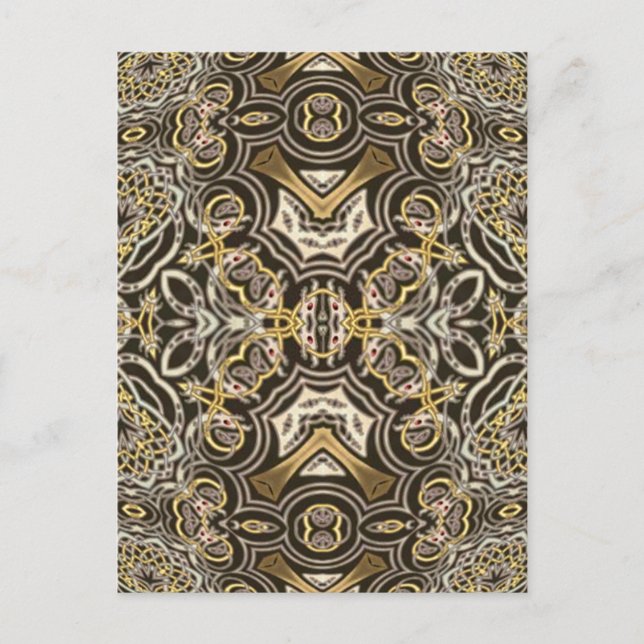 Carte Postale Dragon celtique délice Kaleidoscope Mandala (Devant)