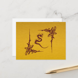 Carte Postale Dragon chinois, Dragon rouge, Imaginaire, Mytholog