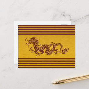 Carte Postale Dragon chinois, Dragon rouge, Imaginaire, Mytholog