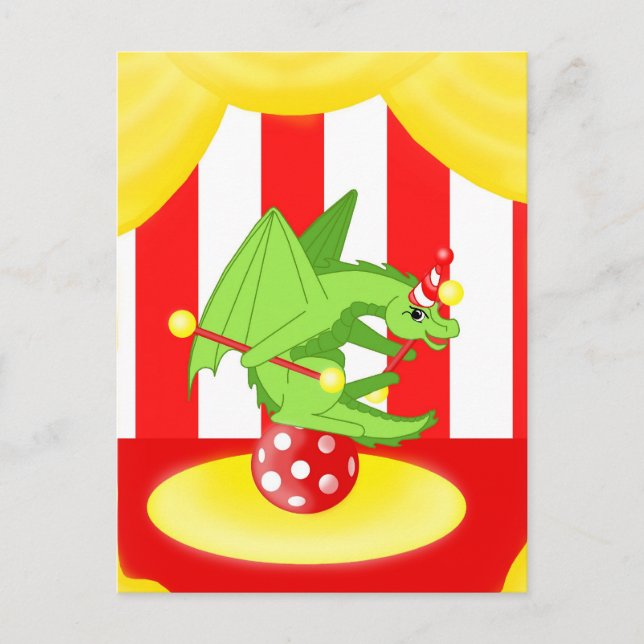 Carte Postale Dragon Clowne (Devant)