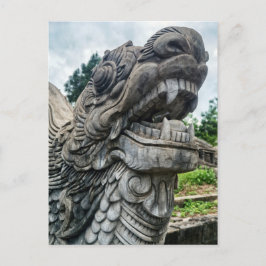 Carte Postale Dragon de pierre, cimetière de Hué, Vietnam