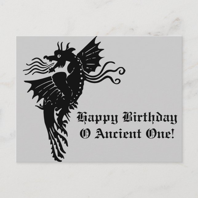 Carte Postale Dragon de respiration incendie (Devant)