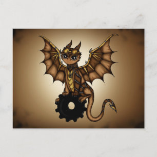 Carte Postale Dragon de Steampunk
