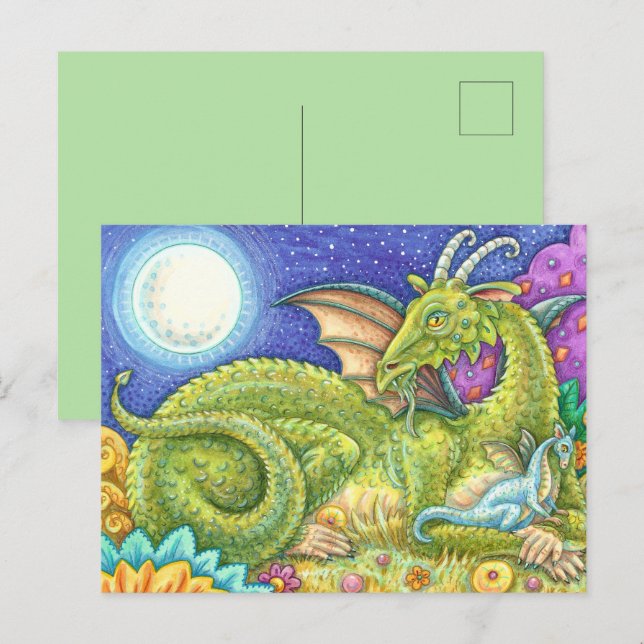 CARTE POSTALE DRAGON FAMILLE PROCHAINE GÉNÉRATION, IMAGINAIRE WH (Devant / Derrière)