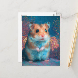 Carte Postale Dragon Hamster Adorable