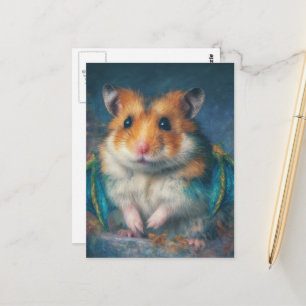 Carte Postale Dragon Hamster Adorable