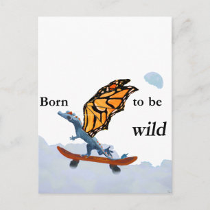 Carte Postale Dragon on Skateboard