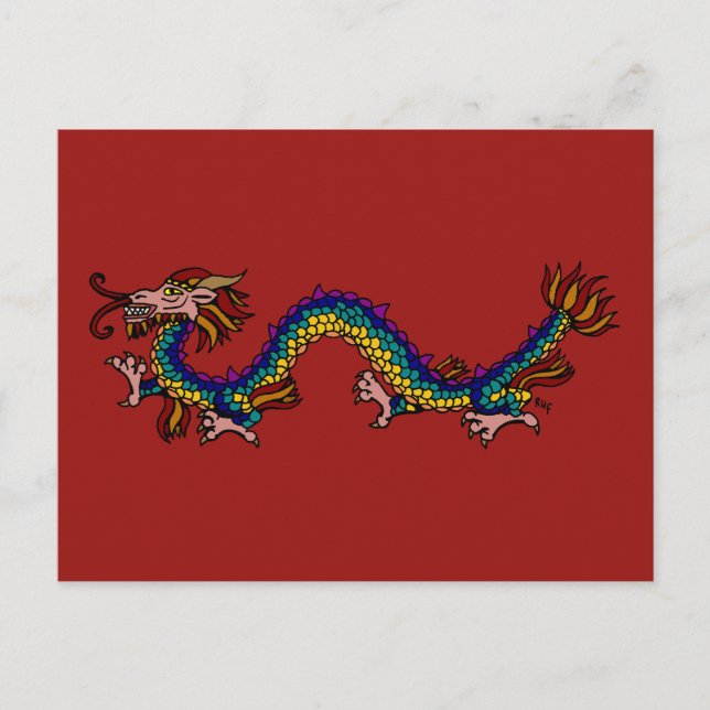 Carte Postale Dragon oriental (Devant)