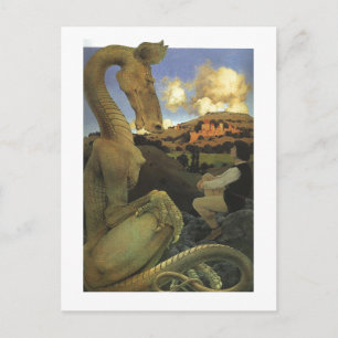 Carte Postale Dragon Reluctant, Maxfield Parrish Fine