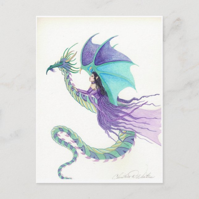 Carte Postale dragon rider fairy (Devant)