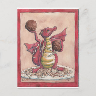 Carte Postale Dragon Spaghetti volant