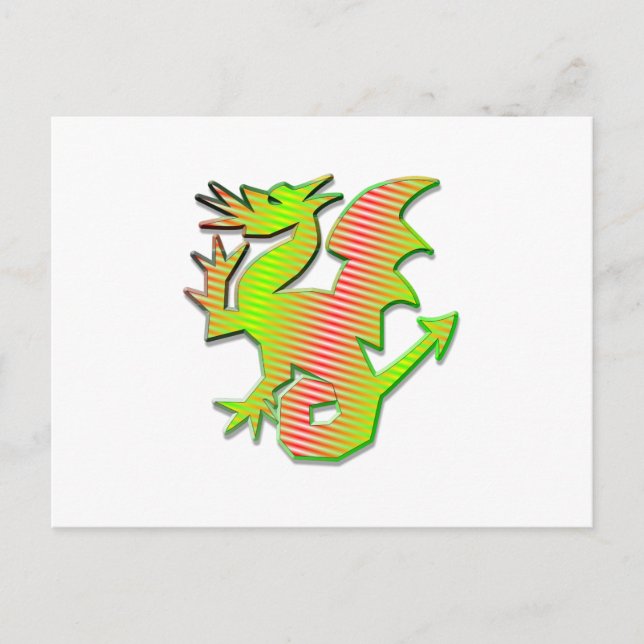Carte Postale Dragon stylisé (Devant)