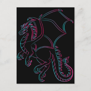 carte postale dragon volant