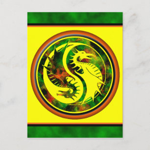 Carte Postale Dragon Yin Yang