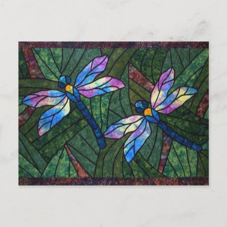 Carte Postale Dragonflies de verre