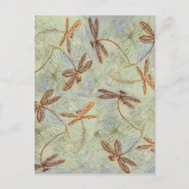 Carte Postale Dragonfly Dance Gold (Devant)