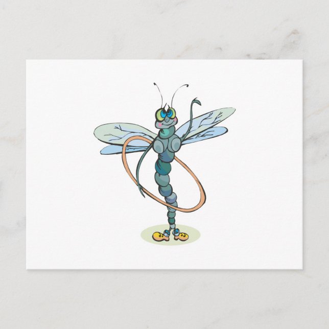 Carte Postale dragonfly hula hoop (Devant)