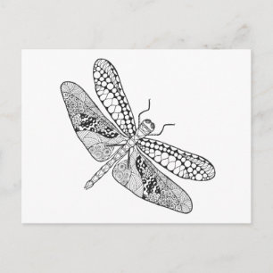 Carte Postale Dragonfly Zendoodle