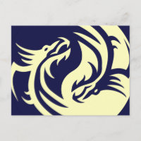 Dragons tribaux Yin Yang (personnalisable)