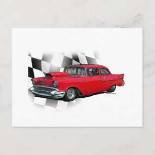 Carte Postale Dragster Chevrolet 1957