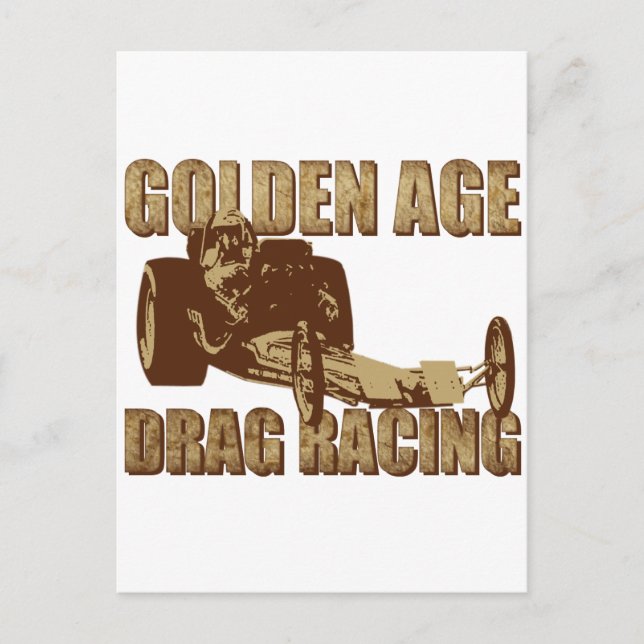 Carte Postale dragster de traîneau à traîneau de l'âge d'or (Devant)