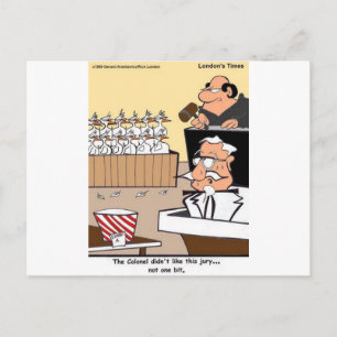 Carte Postale Drame de poulet au tribunal Cadeaux et T-shirts dr