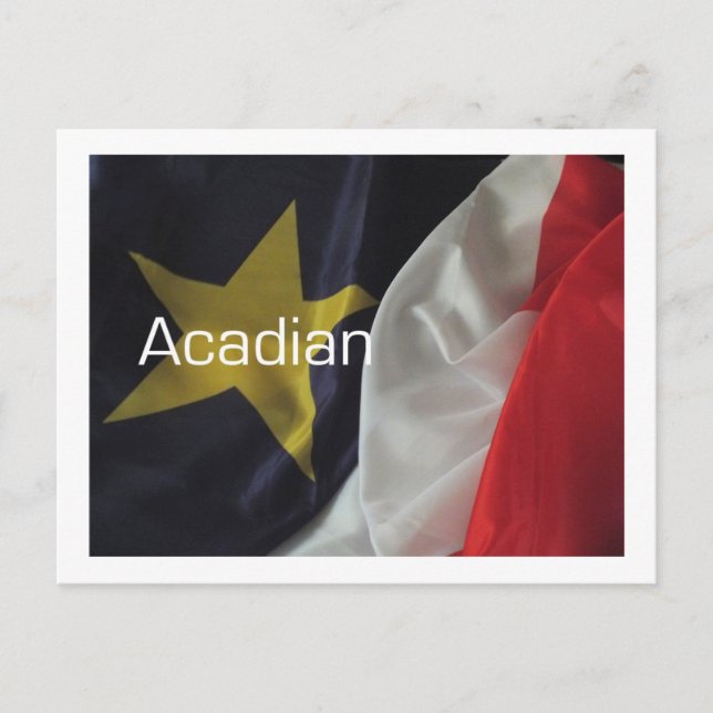 Carte Postale Drapeau acadien (Devant)
