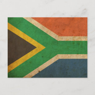 Carte Postale Drapeau Afrique du Sud vintage