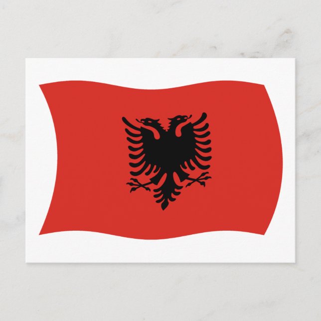 Carte postale Drapeau Albanie (Devant)