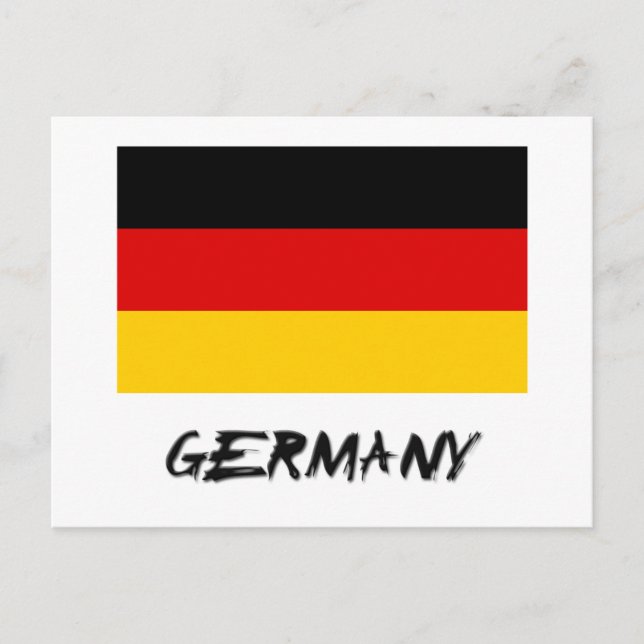 Carte Postale Drapeau Allemagne (Devant)